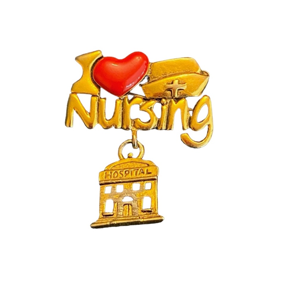 169 Style I love nursing brooch 💜